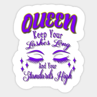 Queen Lashes Sticker